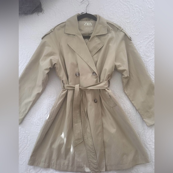 ZARA Girls Belted trench coat - Picture 1 of 3